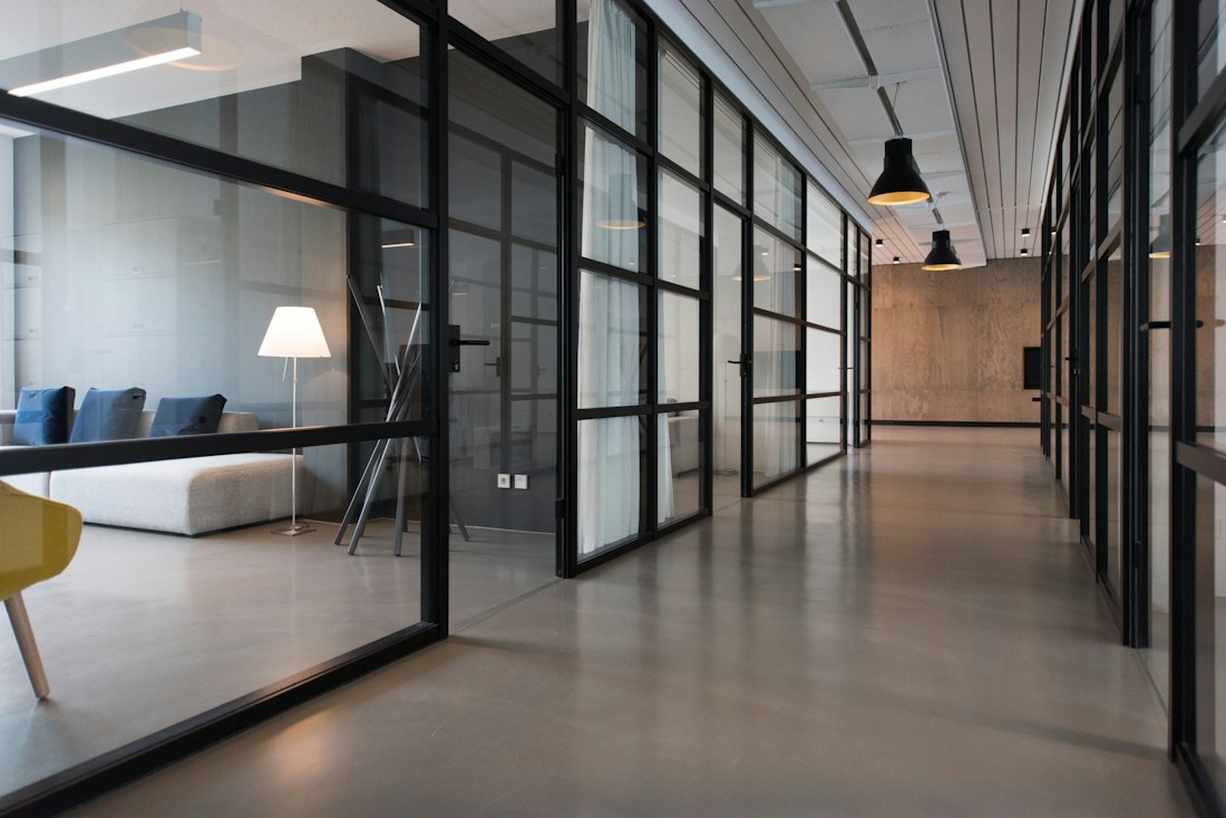 Bright contemporary business workspace